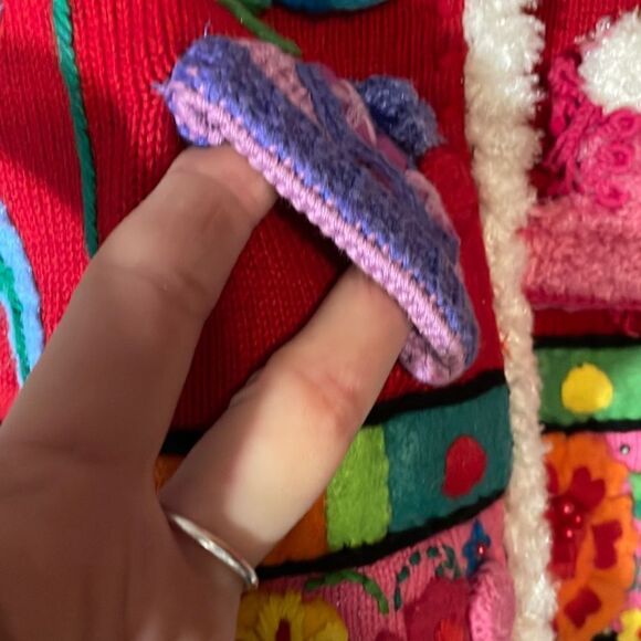 Michael Simon Christmas Cardigan Medium Winter Ski - Picture 5 of 10